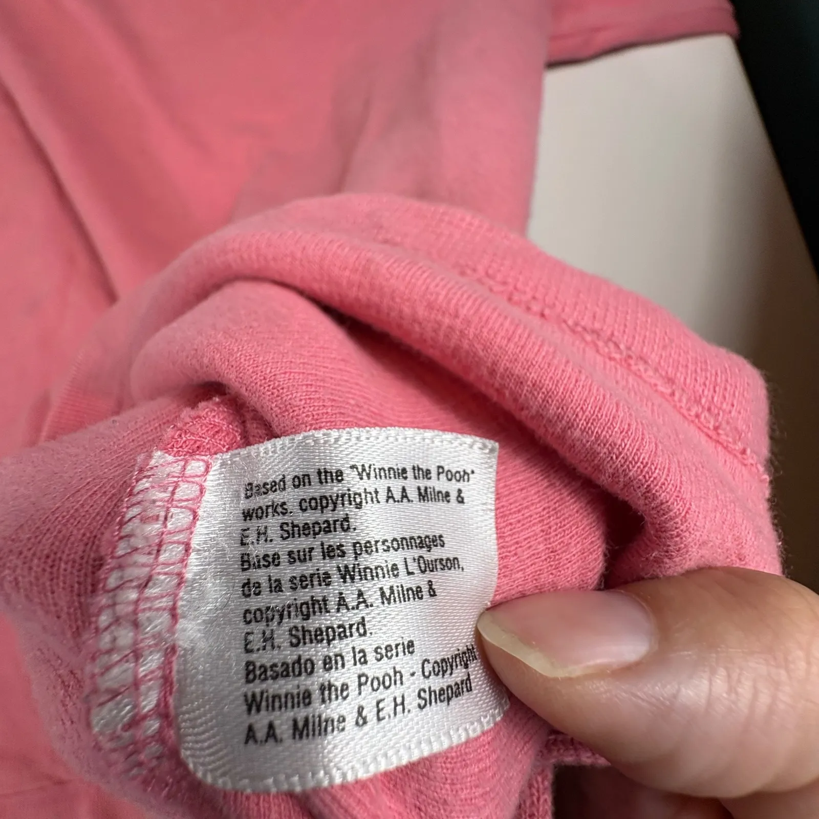 Vtg‎ Disney Store Winnie the Pooh Eeyore Pink V - Image 11