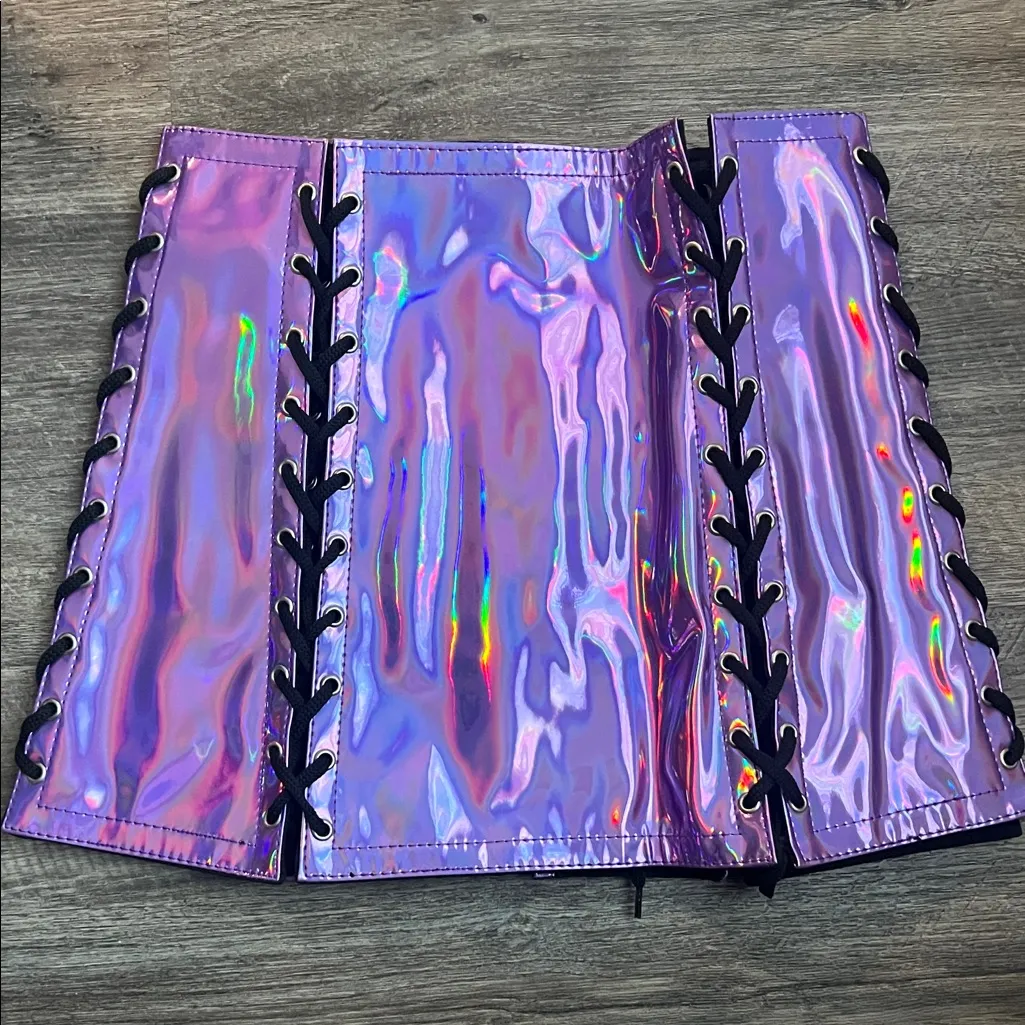 Daisy Corsets Lavender Holographic Skirt L Purple Size L - Image 2