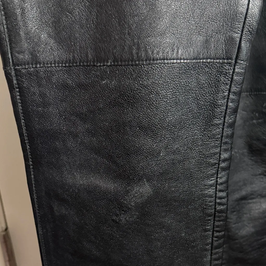 💖 Vintage Hugo Buscati Black Leather Pants - Image 5