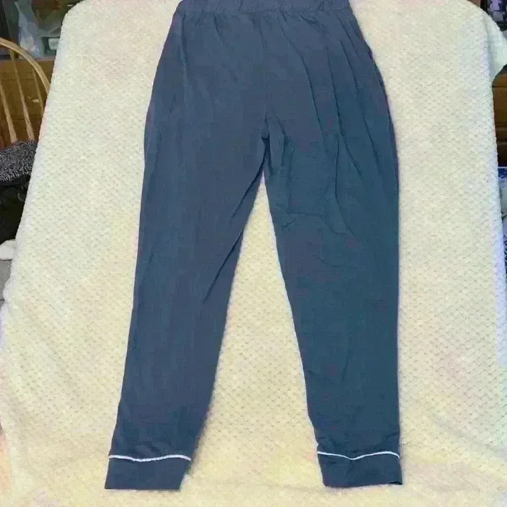 Blue Hurley sz L pajama pant comfy cozy coastal grandma drawstring bridesmaid - Image 5