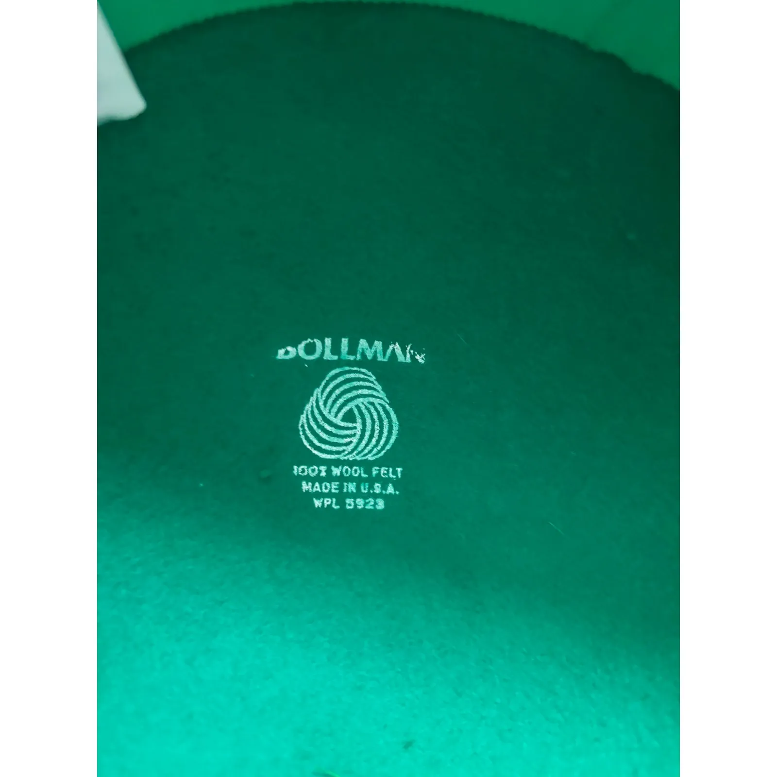 Sandra of New York Hunter Green Wool Black Tulle Gold Vintage Hat 17" W Brim NWT - Image 6