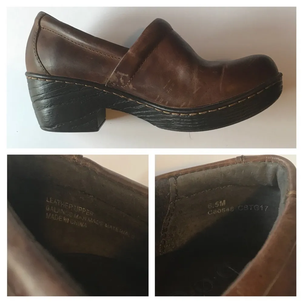 Born b.o.c Leather Clogs Brown Size 6.5 - Image 8