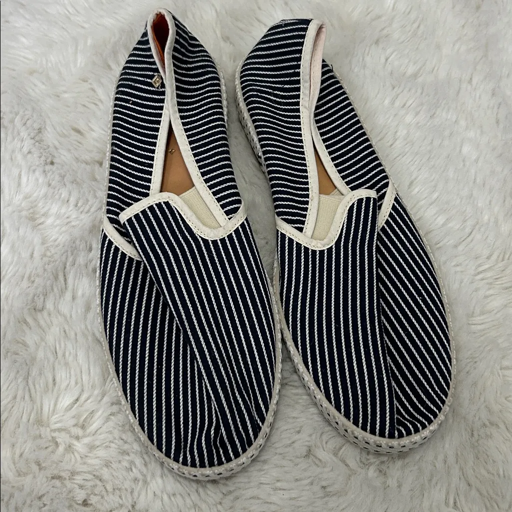 Rivieras Jean Raye 1056 Canvas Striped Loafer Size 9 - Image 2