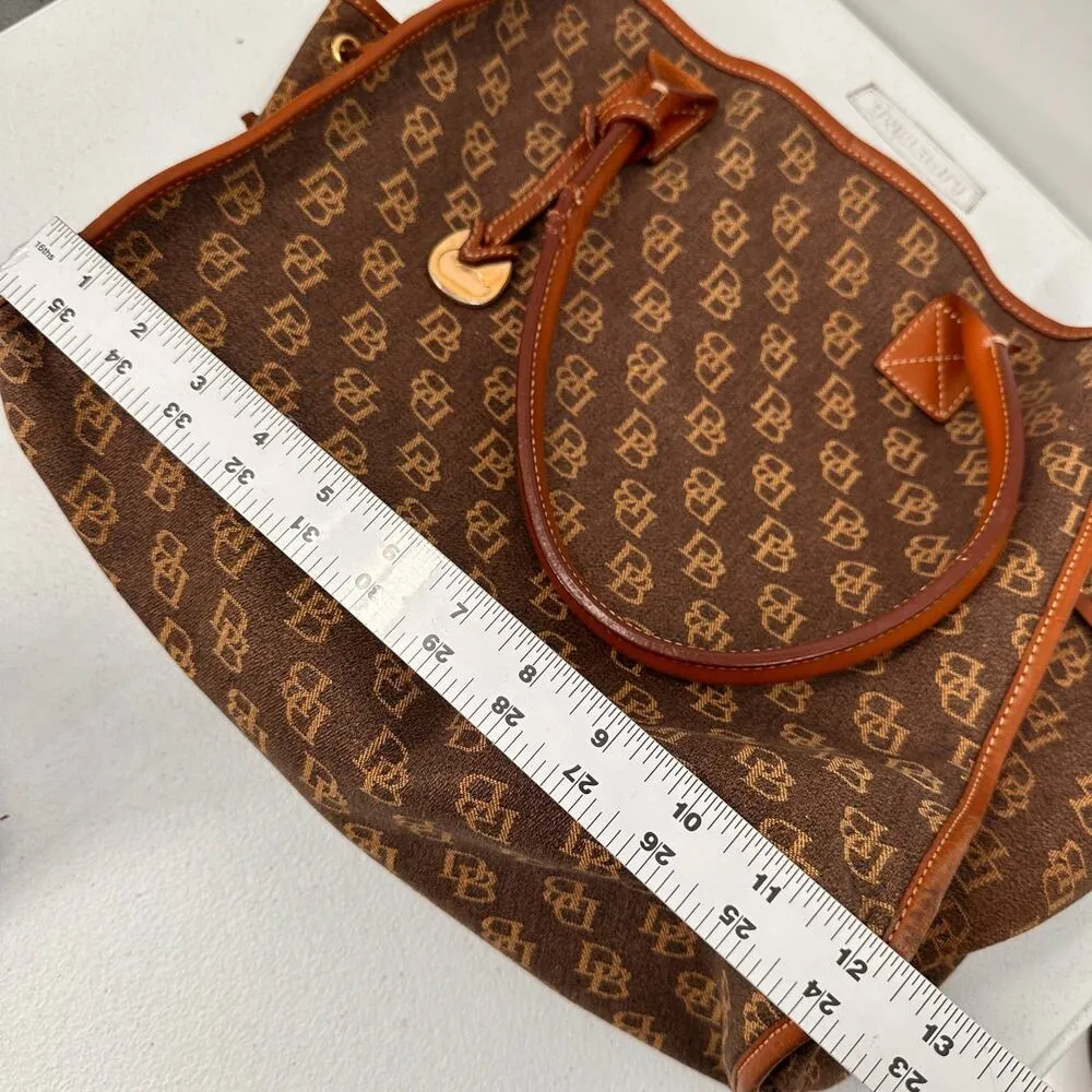 Dooney & Bourke Monogram Brown Weekend Weekender Bag Tote - Image 15