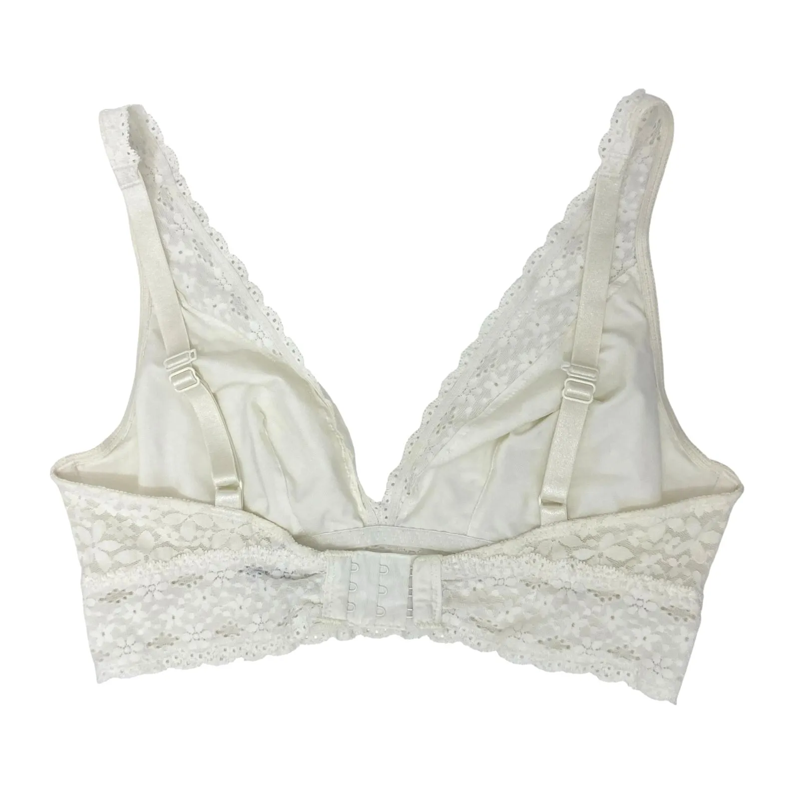 Wacoal Halo Lace Floral Wire-Free Bralette Soft Cup Adjustable Straps Sand 38 - Image 3