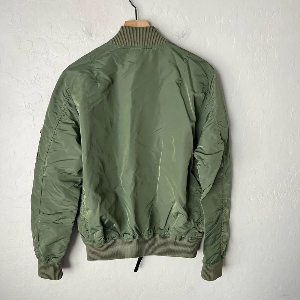 Alpha Industries MA 1 Bomber Flight Military Style Jacket Large - Image 3