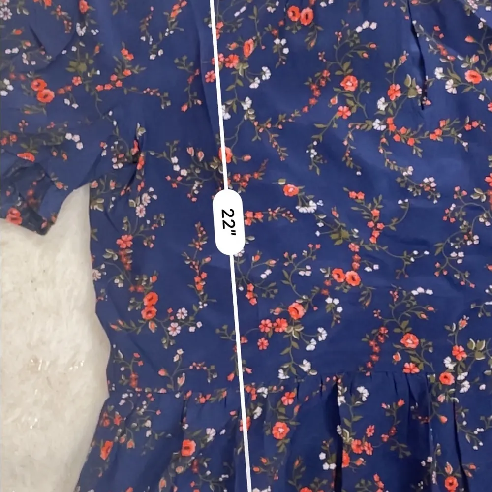 Madewell silk stanza ruffle top moonless floral - Image 6