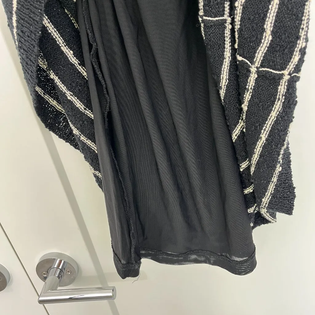 Alice + Olivia Small Black, White Monah Pinstripe Stretch Knit Sleeveless Dress - Image 11