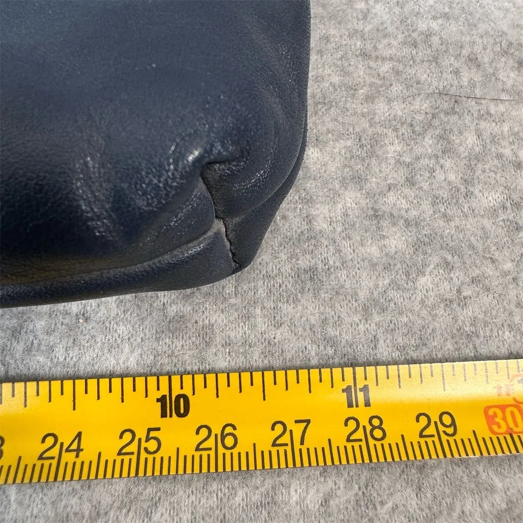 Albi Vintage Women's Blue Leather Envelope Clutch Bag - Image 12