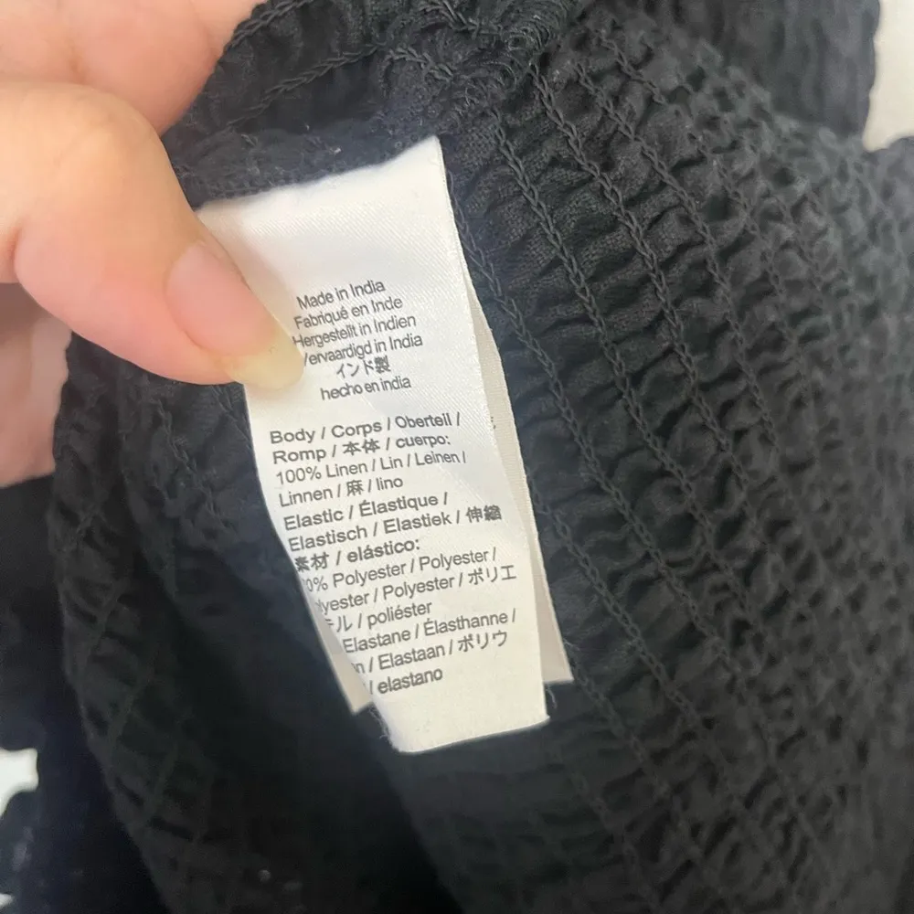 J.Crew  black Smocked tie-front dress size 10 - Image 6