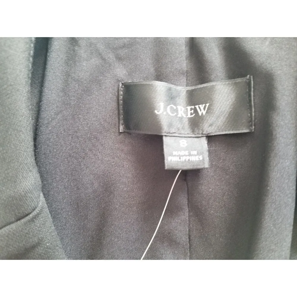 NEW J Crew Jacket Blazer Black Two Button Notch Lapel Classic # M3639 Womens Sz8 - Image 6