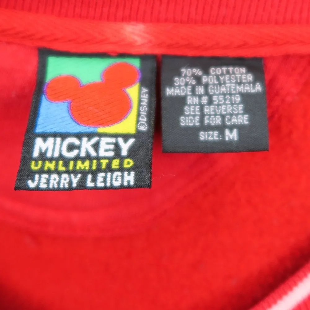 Vintage 90s Mickey Unlimited Red Sweatshirt  - Mickey Sport - Image 6