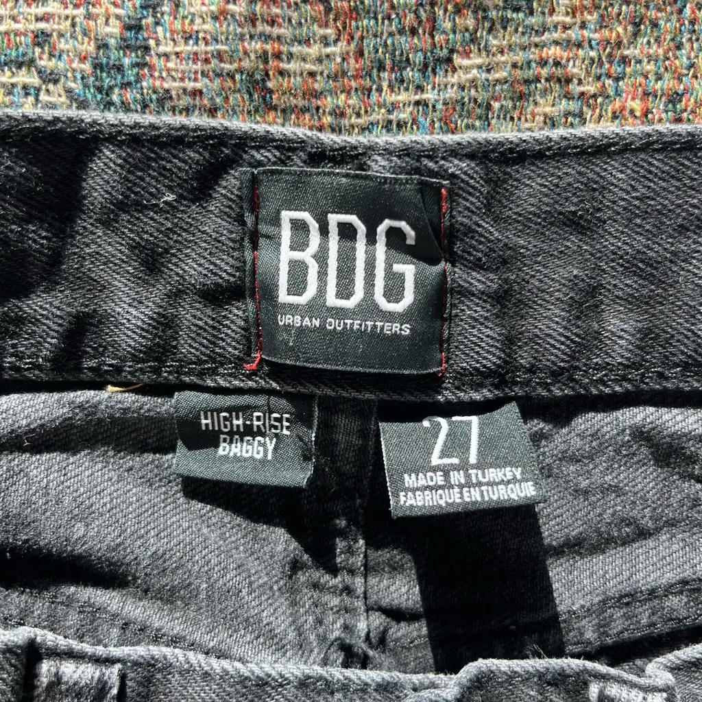 BDG Urban Outfitters High Rise Baggy Jeans Charcoal Distressed Y2K Women’s 27 - Image 14