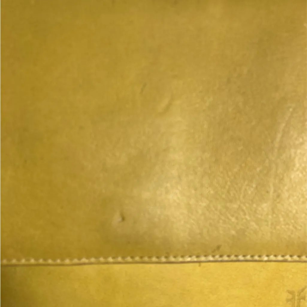 FRYE REED FLAP Yellow Leather Crossbody Bag - Image 5