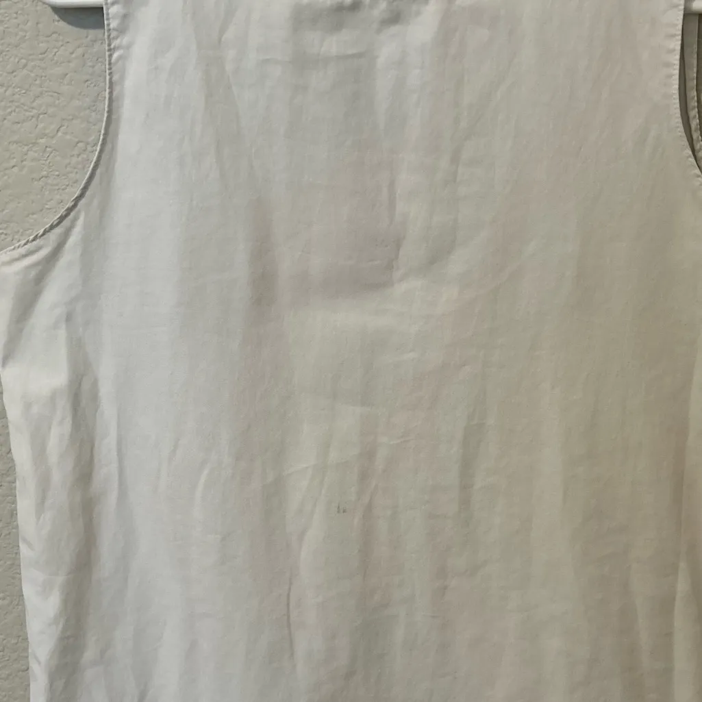 REFKA BASIC Sleeveless White Tunic Top Minimalist Layering Women’s Size 6 - Image 6