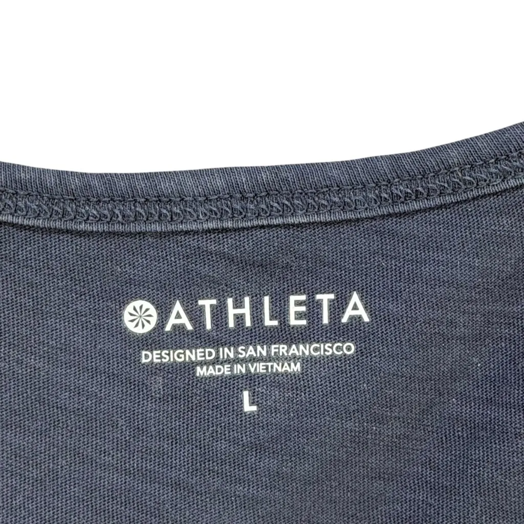Athleta Organic Daily Tank Top Womens L Blue Soft Cotton Modern Casual Comfort - Image 5