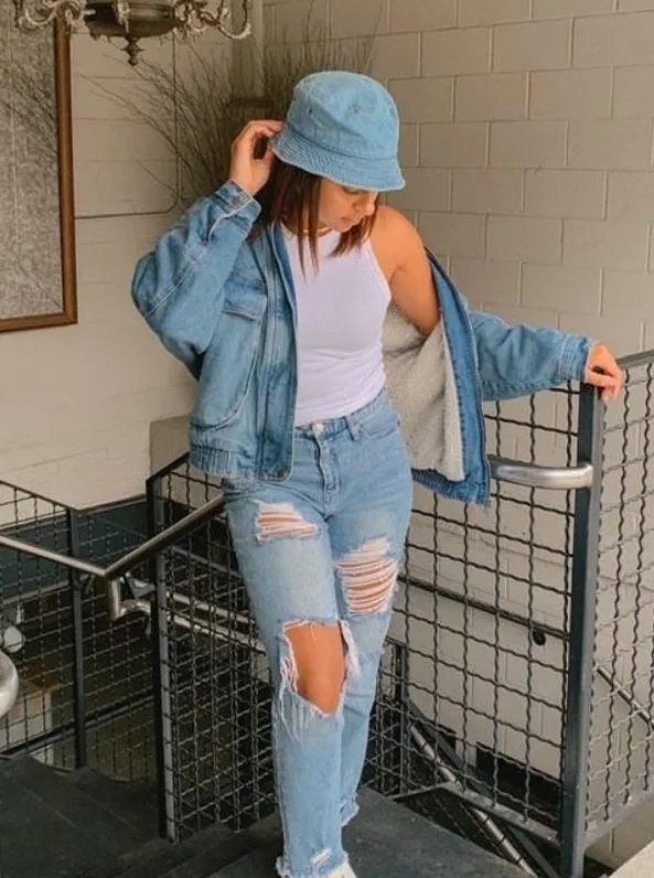 Light Denim Bucket Hat - Image 2