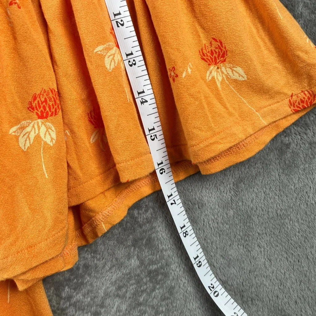 Free People Lana Off Shoulder Tunic Top Women’s Small Golden Poppy Floral NWT - Image 10