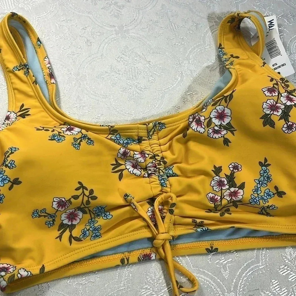 Wild flower swim wear M Yellow Size M - Image 5