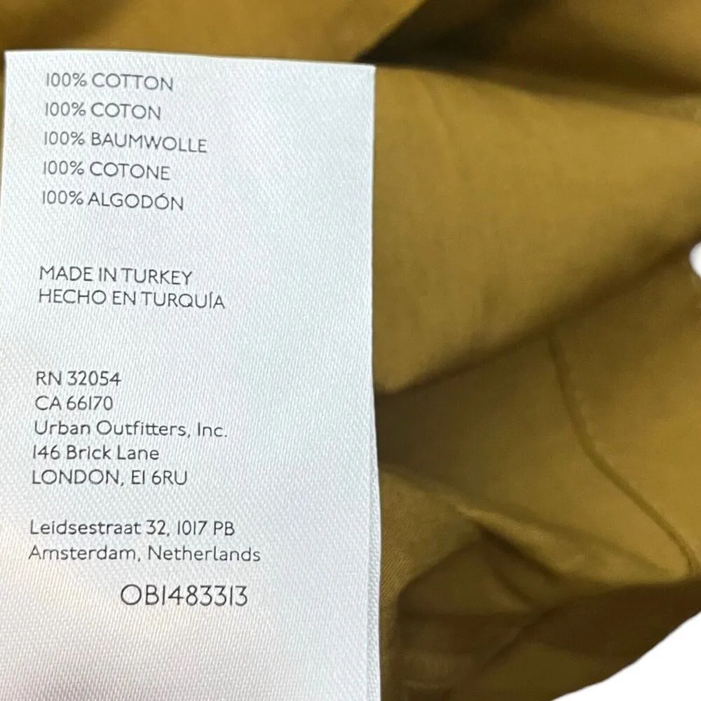 Anthropologie Puff Sleeved Mini Shirtdress Pleated Women’s Size US 12 New NWT - Image 9