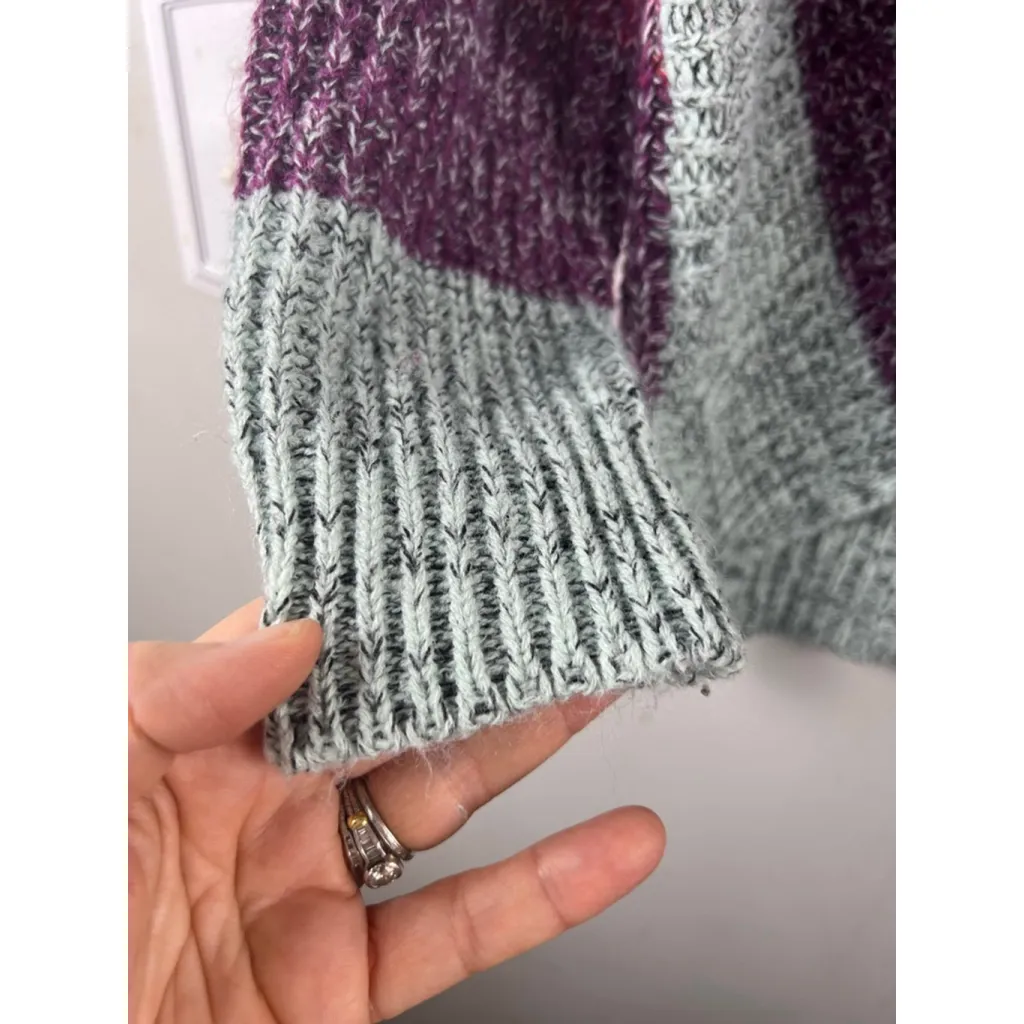 De Rotchild Colorblock Twist Front Chunky Knit Sweater Womens 3X Oversized Cozy Orange - Image 5