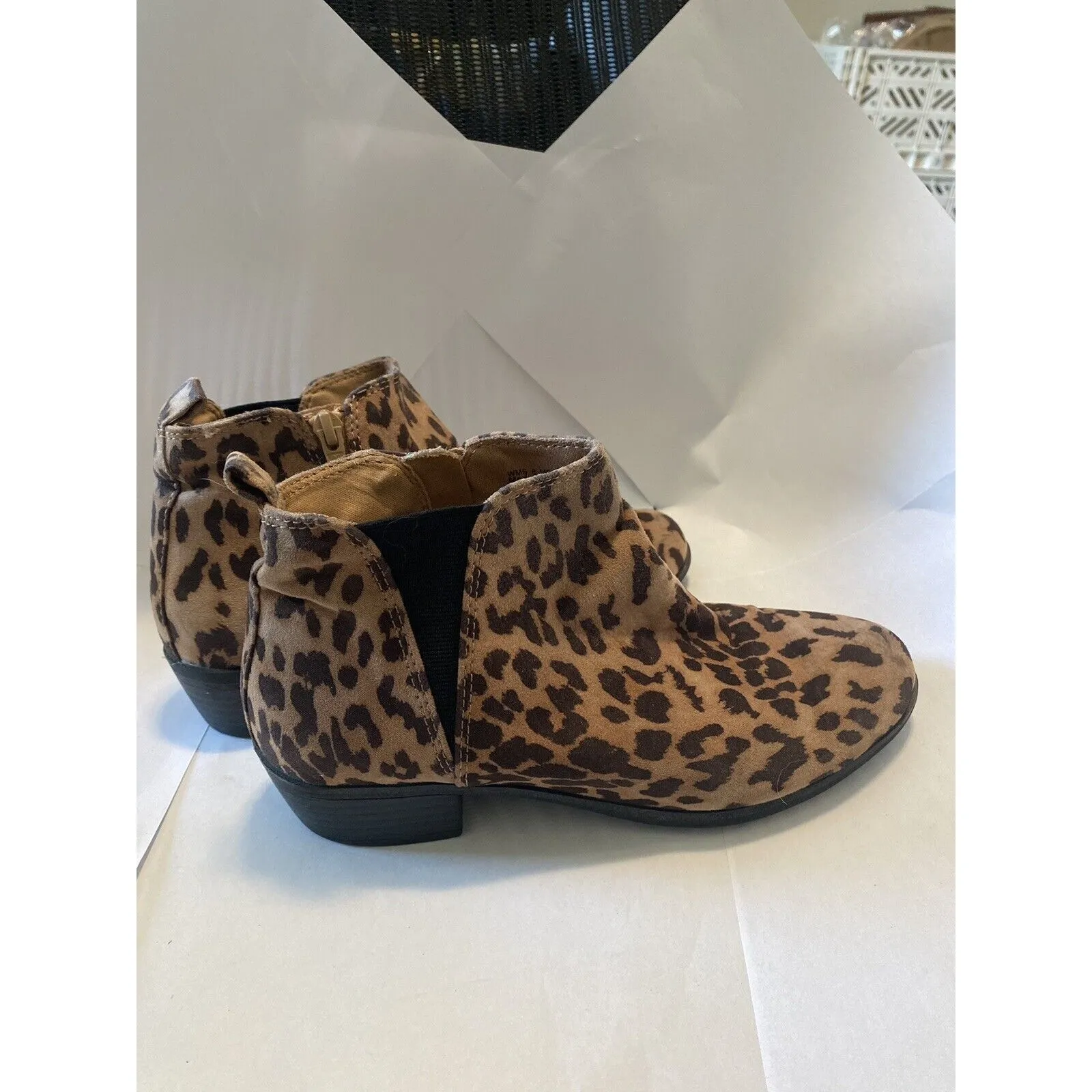 SO  Hanna Size 8 Ankle‎ Animal Print Boot - Image 5