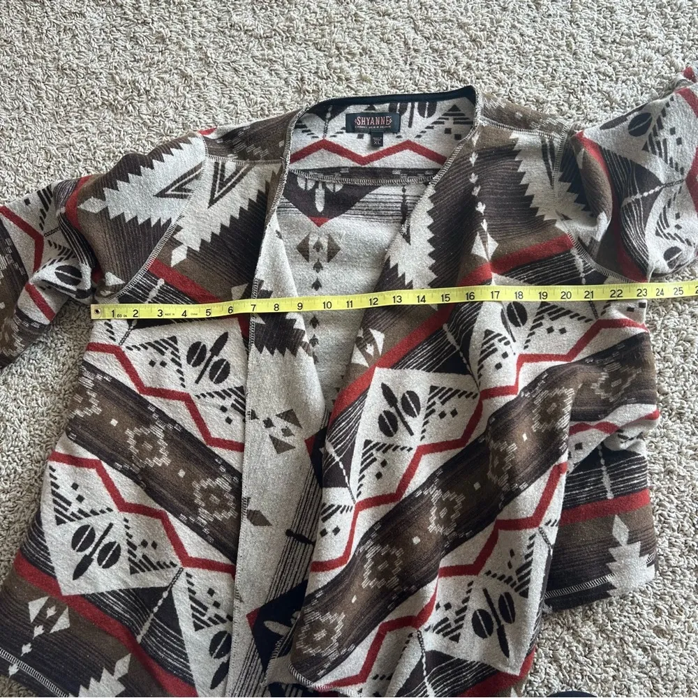 Shyanne Open Drape Blanket Jacket Size XL Cowboy Rodeo Horse Wool Cardig… - Image 7