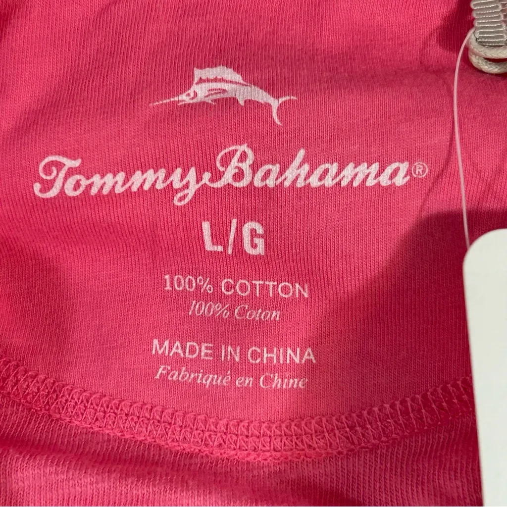 Tommy Bahama Pink Knoll Dip Dye Pullover Hoodie in Soft Flamingo Size L NWT - Image 7