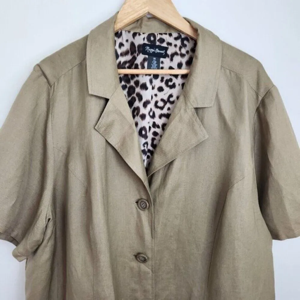 Vintage blazer Size 3X Maggie Barnes Linen Blend - Image 3