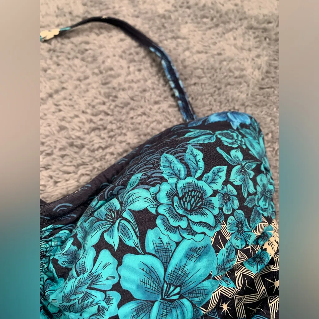 Johnny Was  one piece swimsuit small blue - Image 5