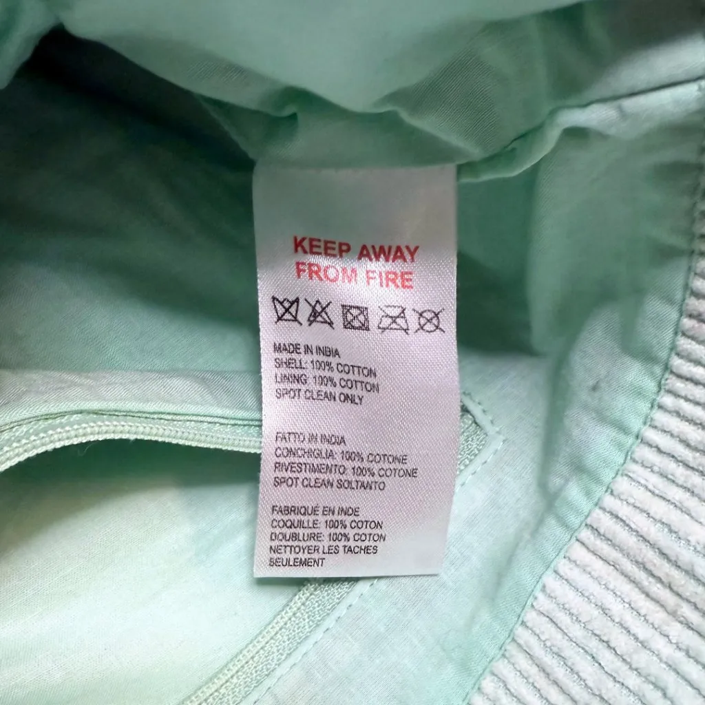 BDG Pastel Teal Corduroy Tote Bag 100% Cotton Shoulder Bag - Image 5