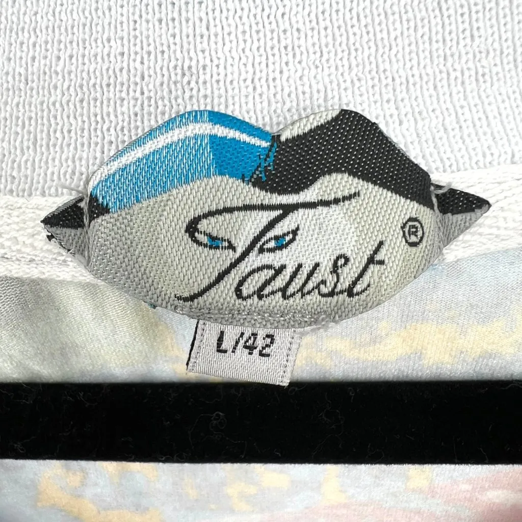 Faust Vintage Zebra Beaded Fringe Rainbow V - Image 9