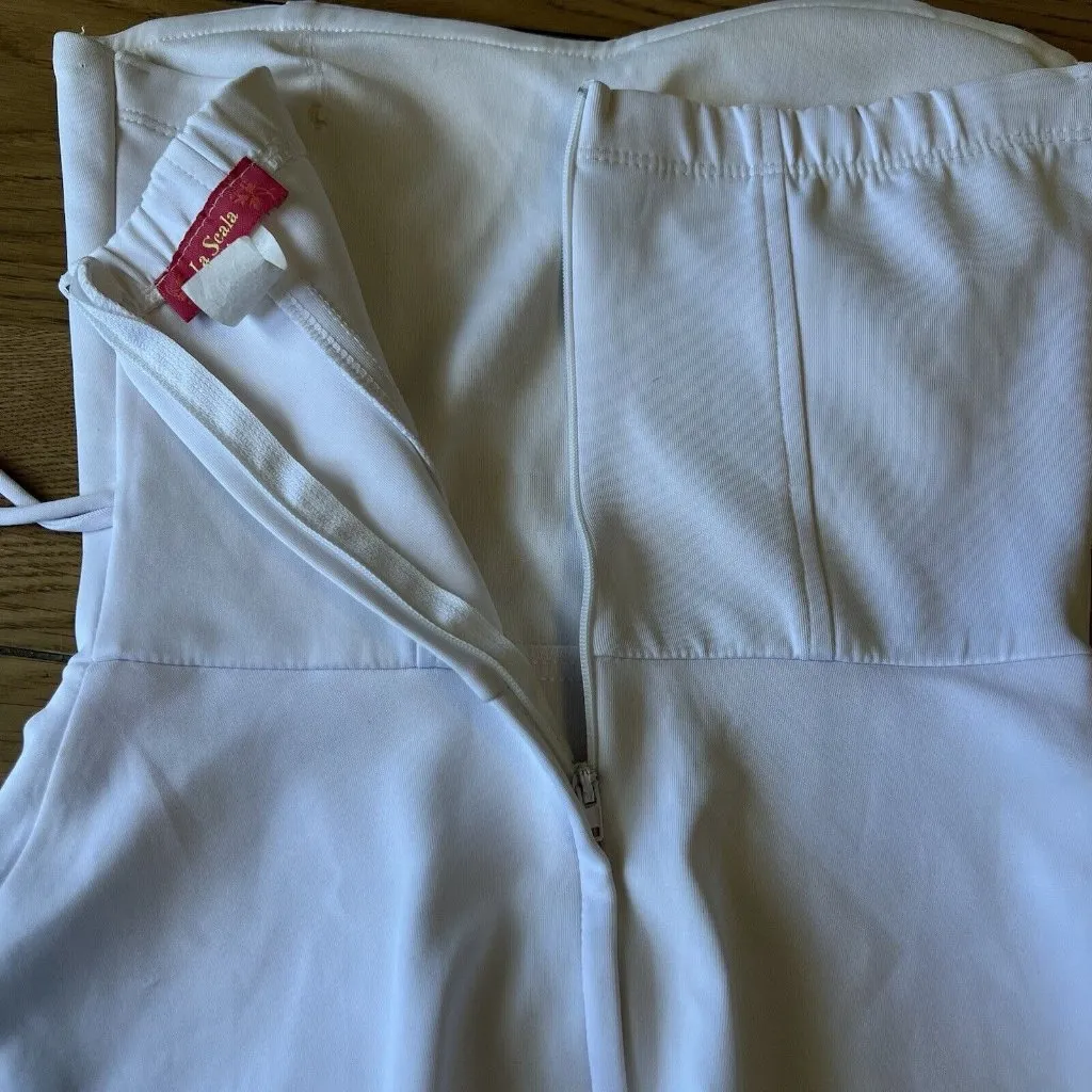 La Seala‎ USA Strapless White Mini Dress Size Small Summer Party Preppy Beach - Image 7