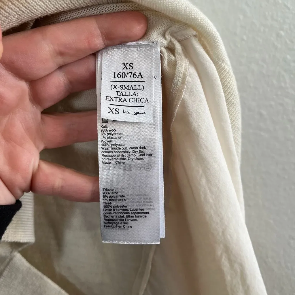 AllSaints Alda Roll Neck Asymmetrical Egg Shell White Turtleneck Sweater - Image 10