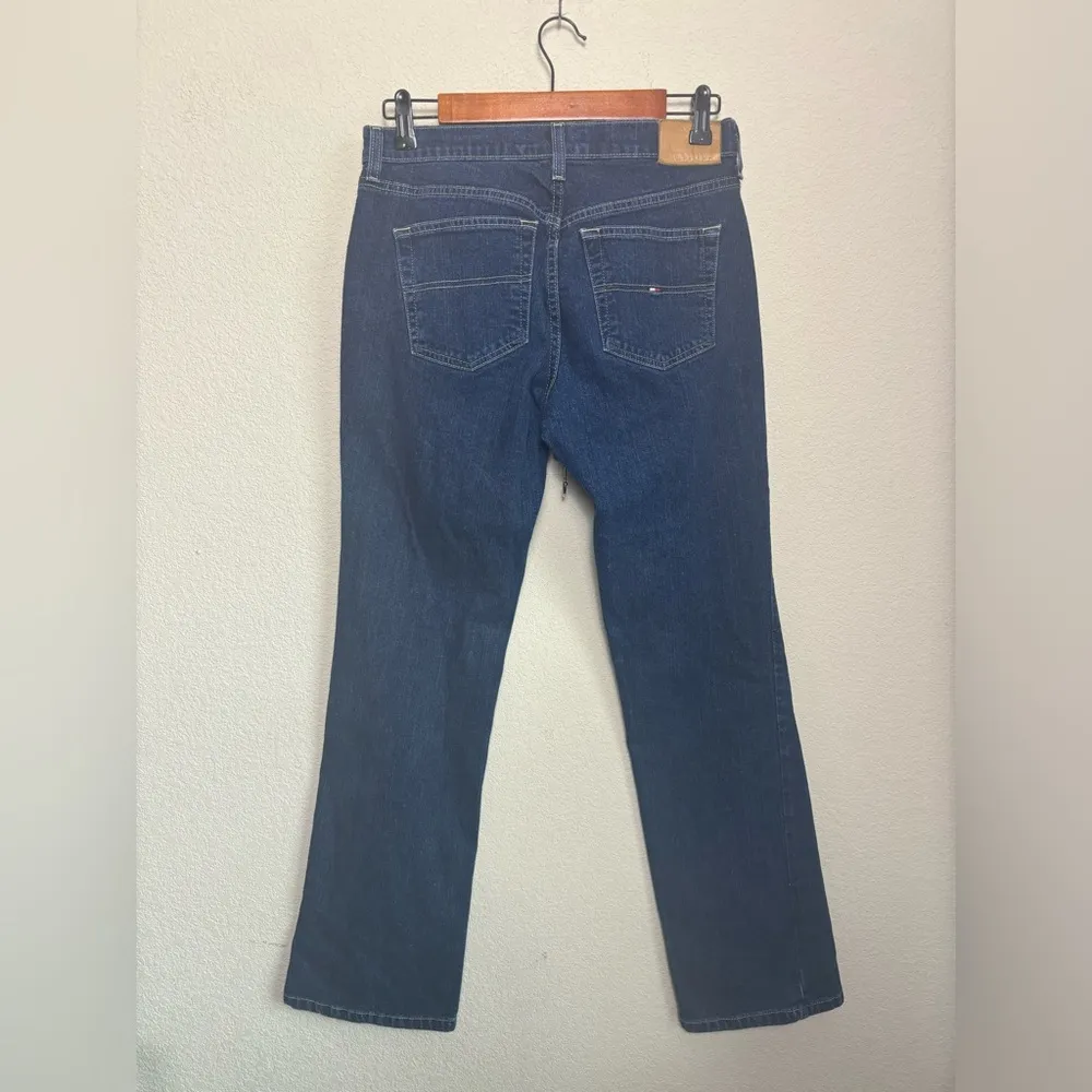 Y2K Tommy Hilfiger Dark Wash Mid-Rise Stretch Boot Cut Jeans 4 - Image 2