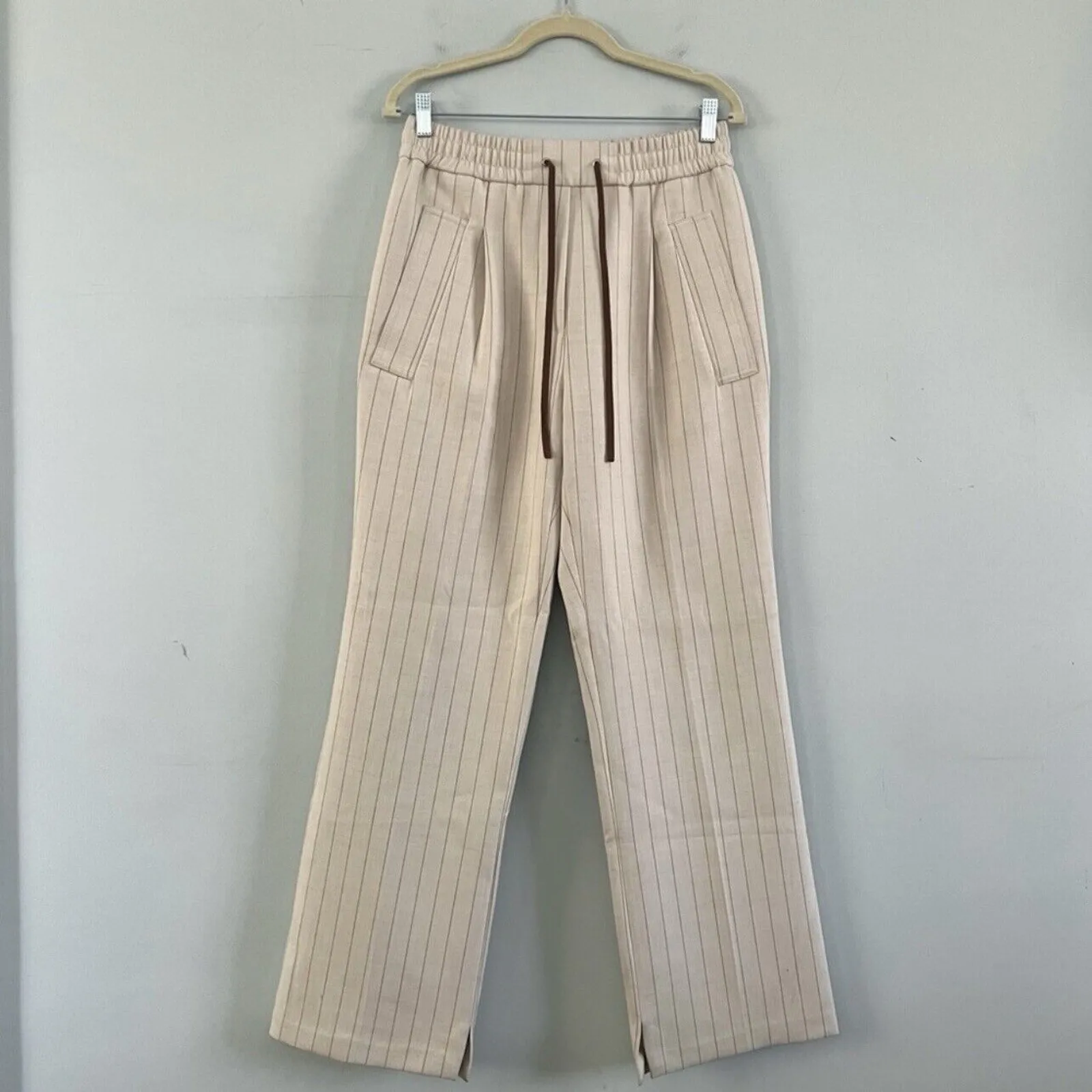 3.1‎ Phillip Lim Ecru Striped Woven Track Trouser Pants - Image 3