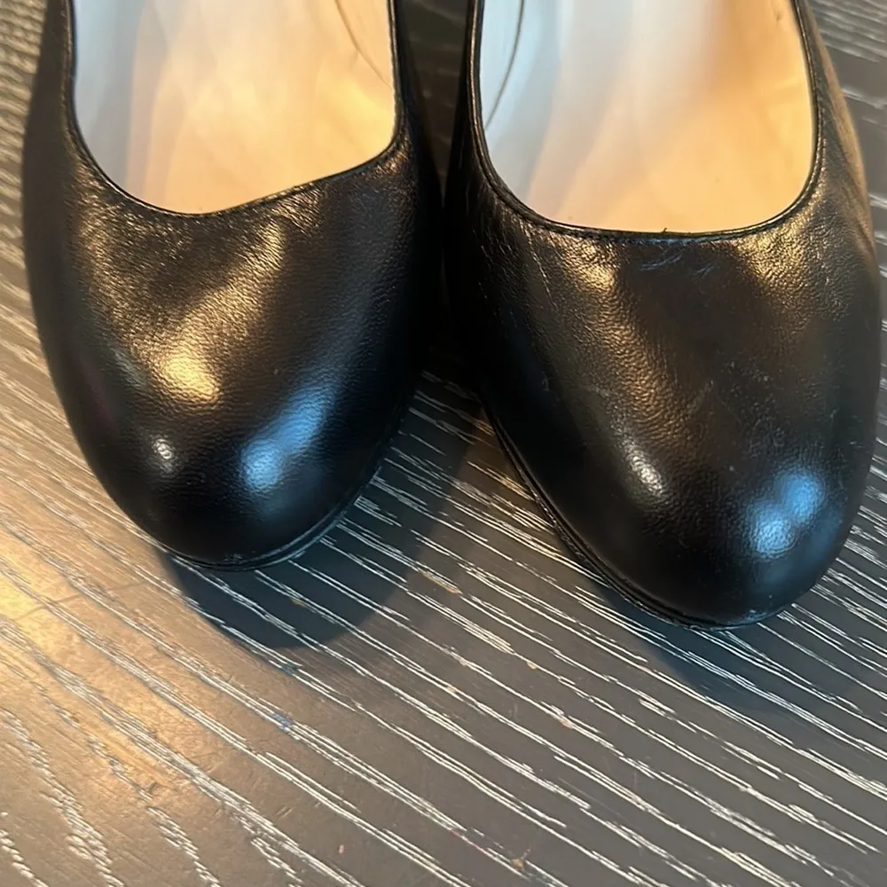 L.K. Bennett Black Leather Pumps. Size 36.5 US 6. - Image 7