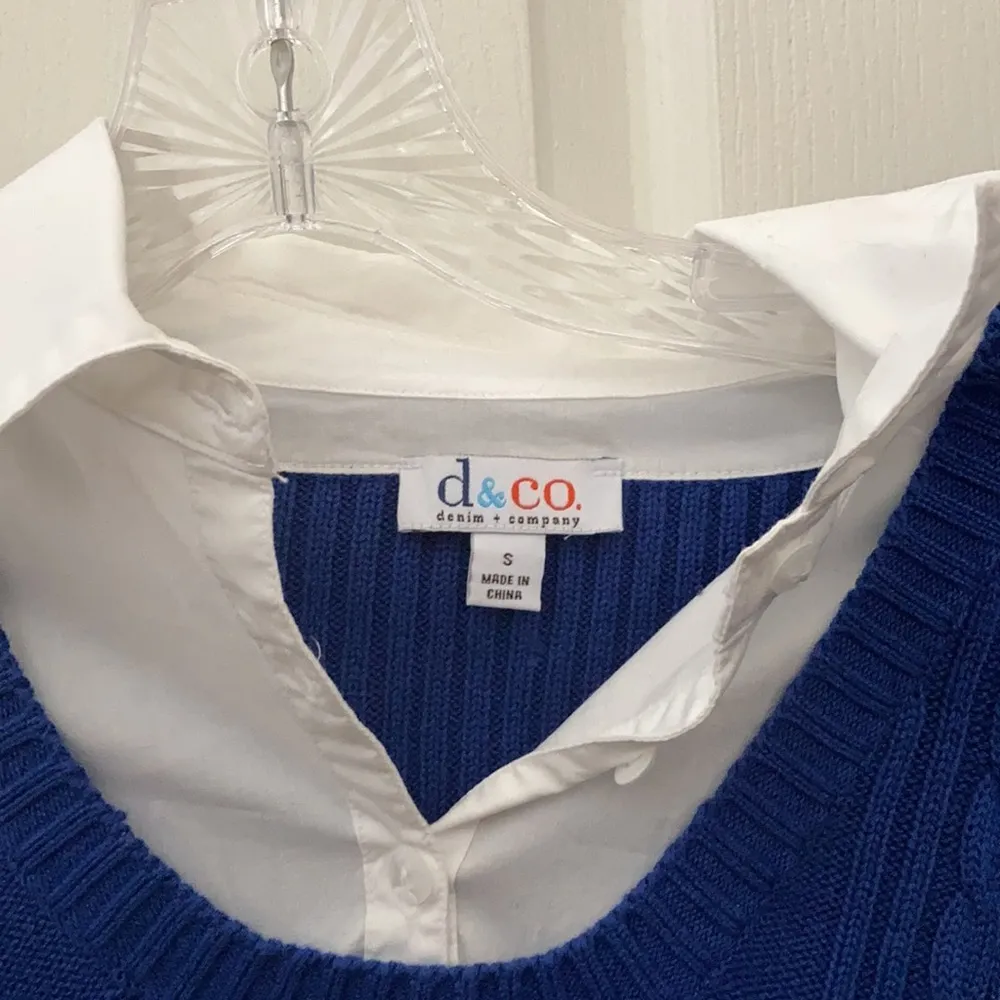 FINAL MARKDOWN Denim and company top one piece two piece look small Blue - Image 3