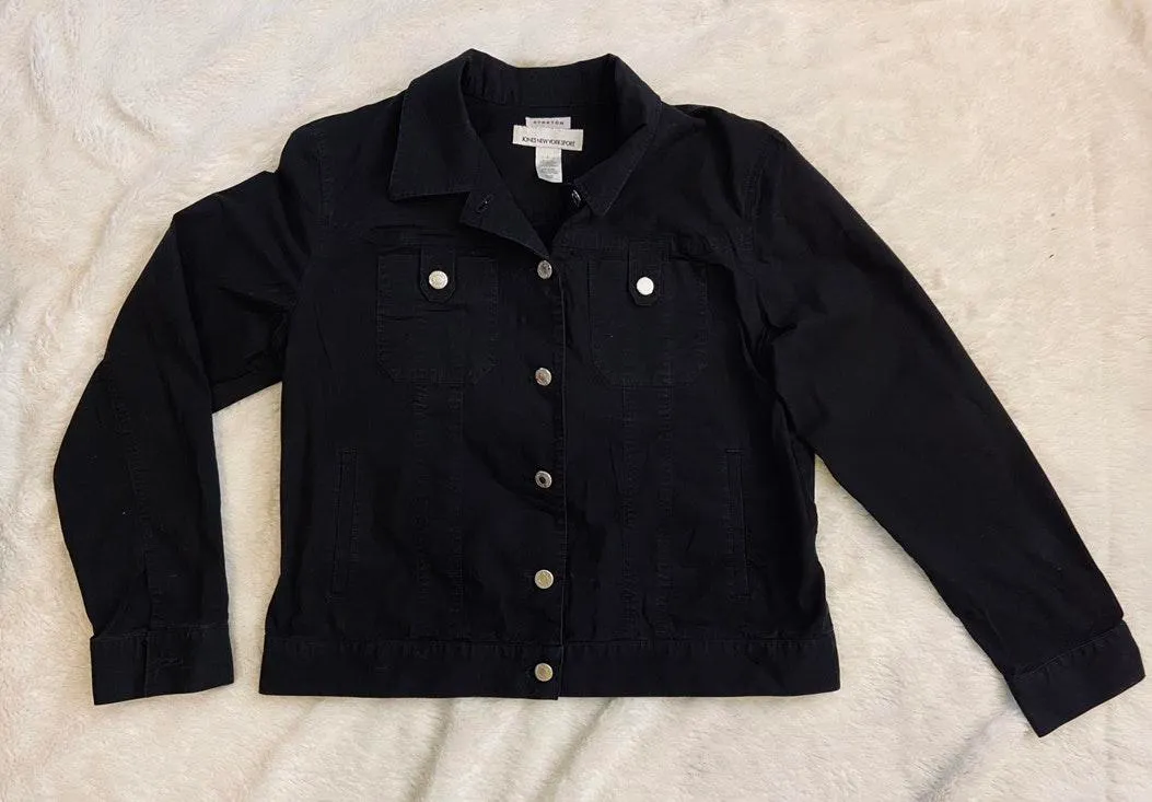 Jones New York Black denim jacket - Image 3