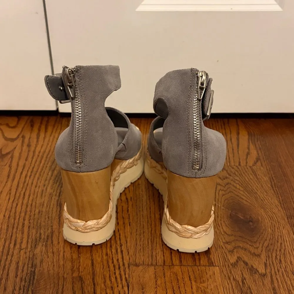 Dolce Vita Parle Ankle Strap Wedge Sandals Size 10 New without Box Brown - Image 4