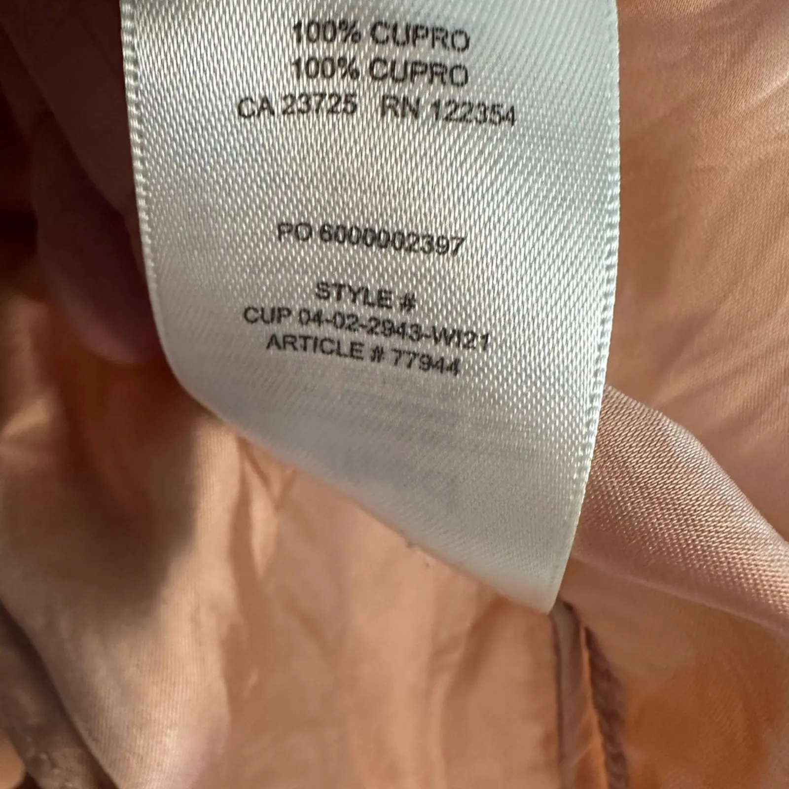 Wilfred Aritzia Orange Silky Front Tie Crop Blouse Top Cupro Sexy Long Sleeve - Image 6