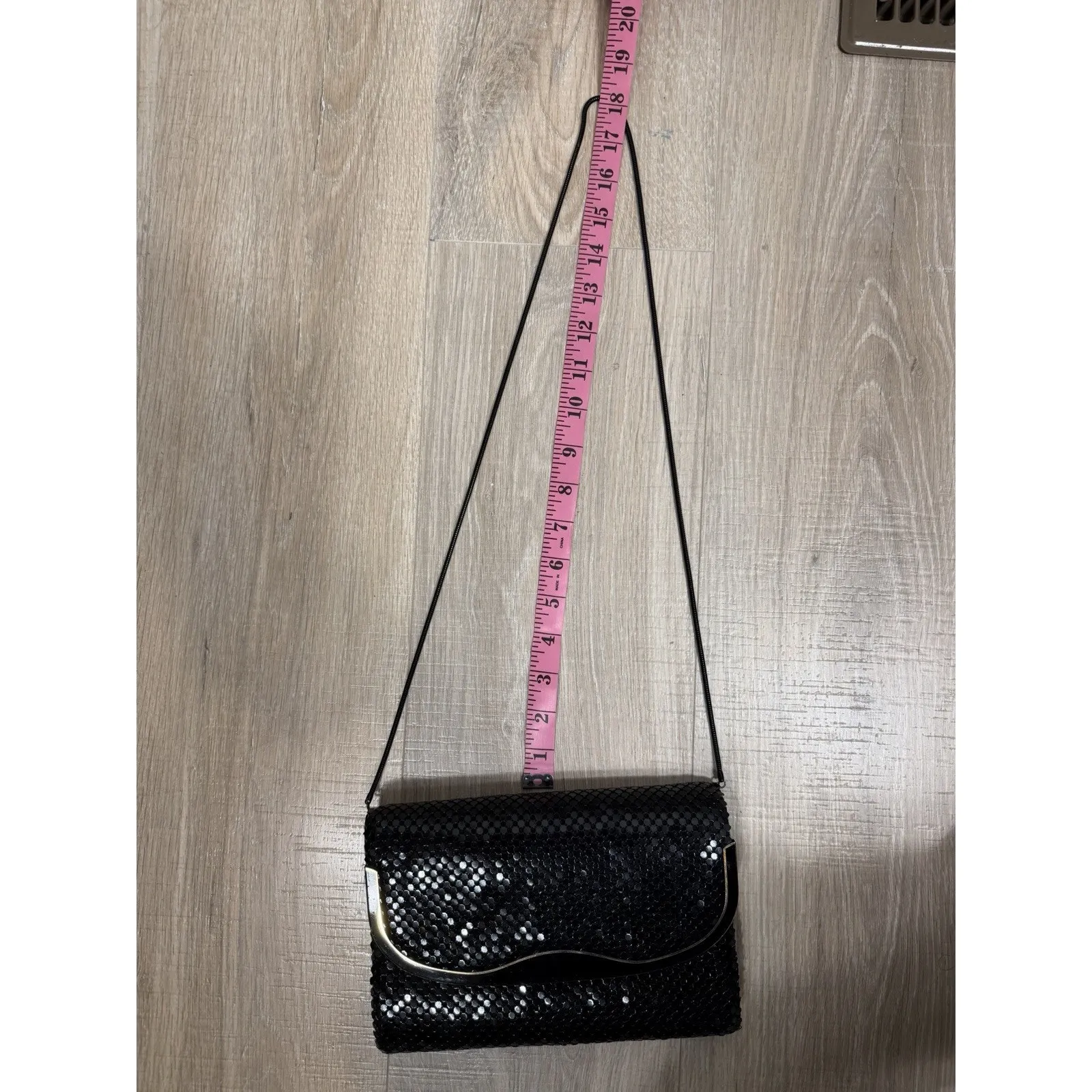 Vintage Black Beaded Evening Bag Crossbody Clutch – Formal Cocktail Purse - Image 9