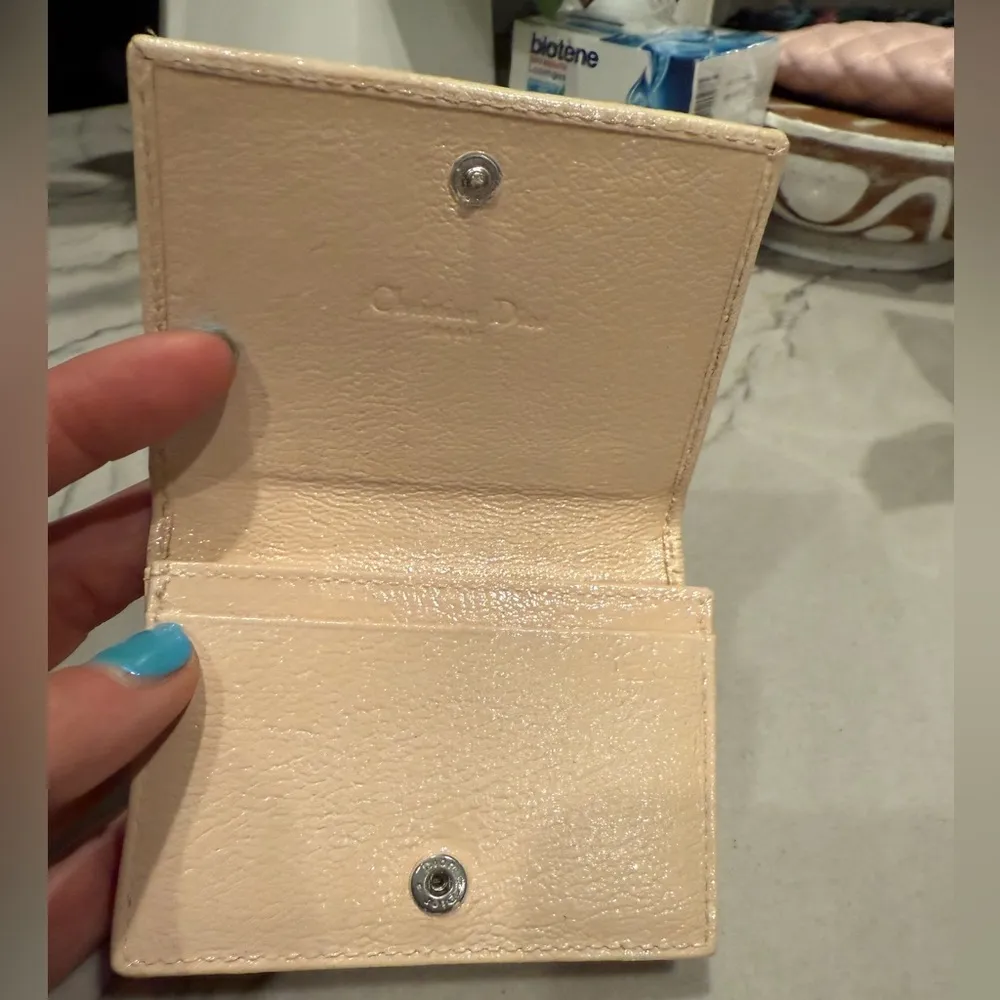 Christian Dior 2000s Paris Monogram Embroidered Floral Wallet Cardholder - Image 5