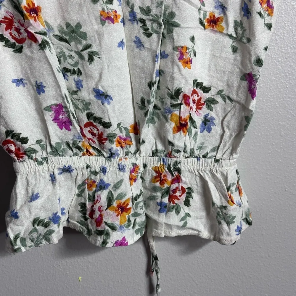 One Clothing Women White Floral Crop top size XS - Image 5
