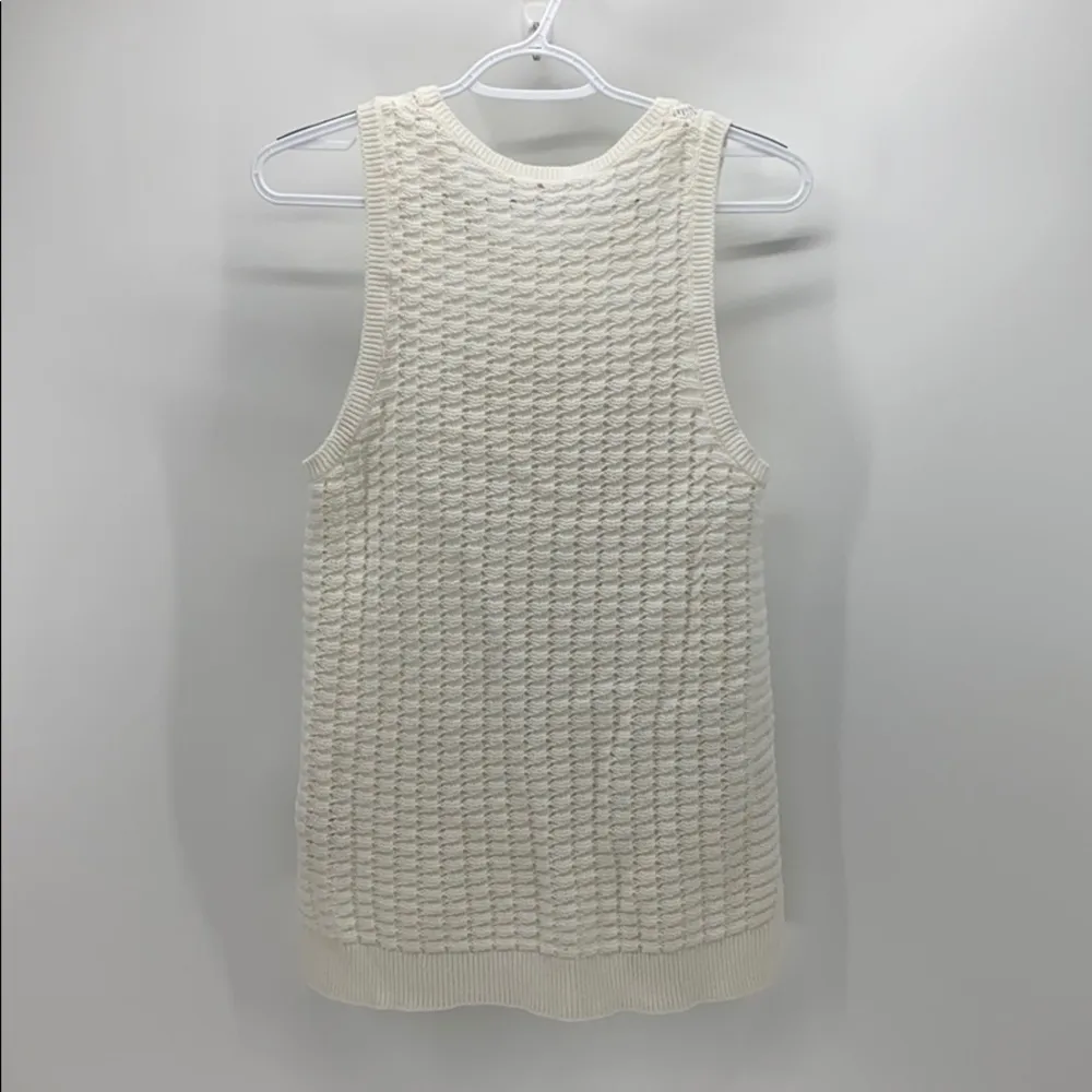 Gap open knit sleeveless split side to fit over hips sweater top - Image 4