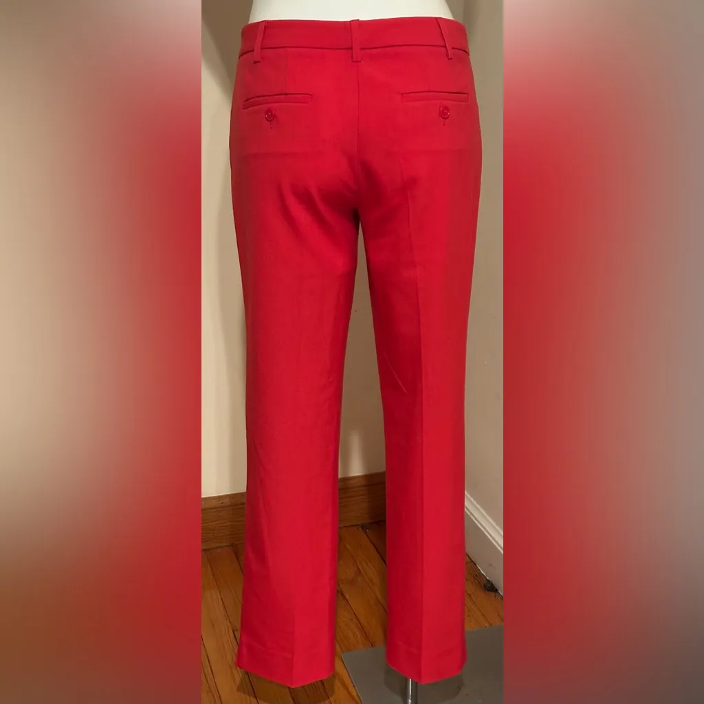 LAUNDRY BY SHELLI SEGAL LOS ANGELES Flame Scarlet Red LowRise StraightPants Sz 6 - Image 3
