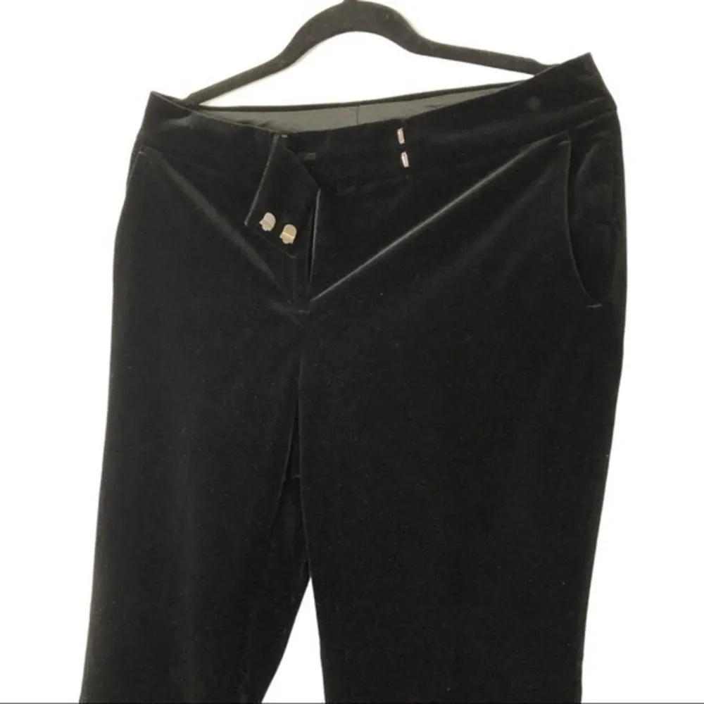 Saks Fifth Avenue Madison Fit Velour Pant Size 10P - Image 3