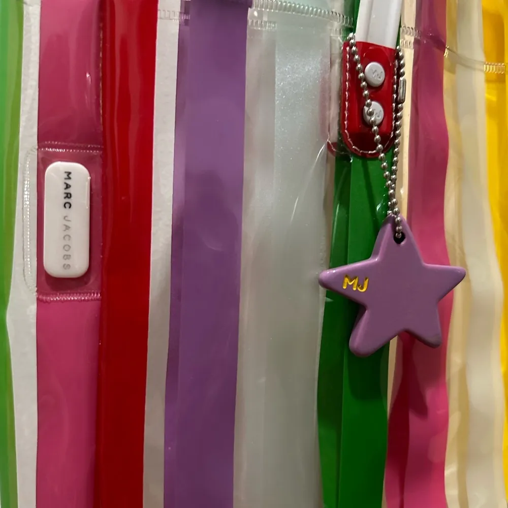 Marc Jacob’s Rainbow-Striped Large Acrylic Beach Bag ⭐️ - Image 2