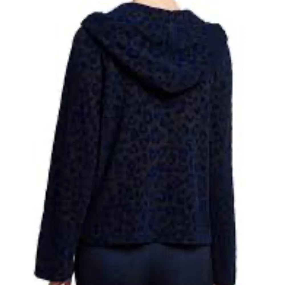 French touch soft touch leopard burnout zip front jacket XL - Image 7