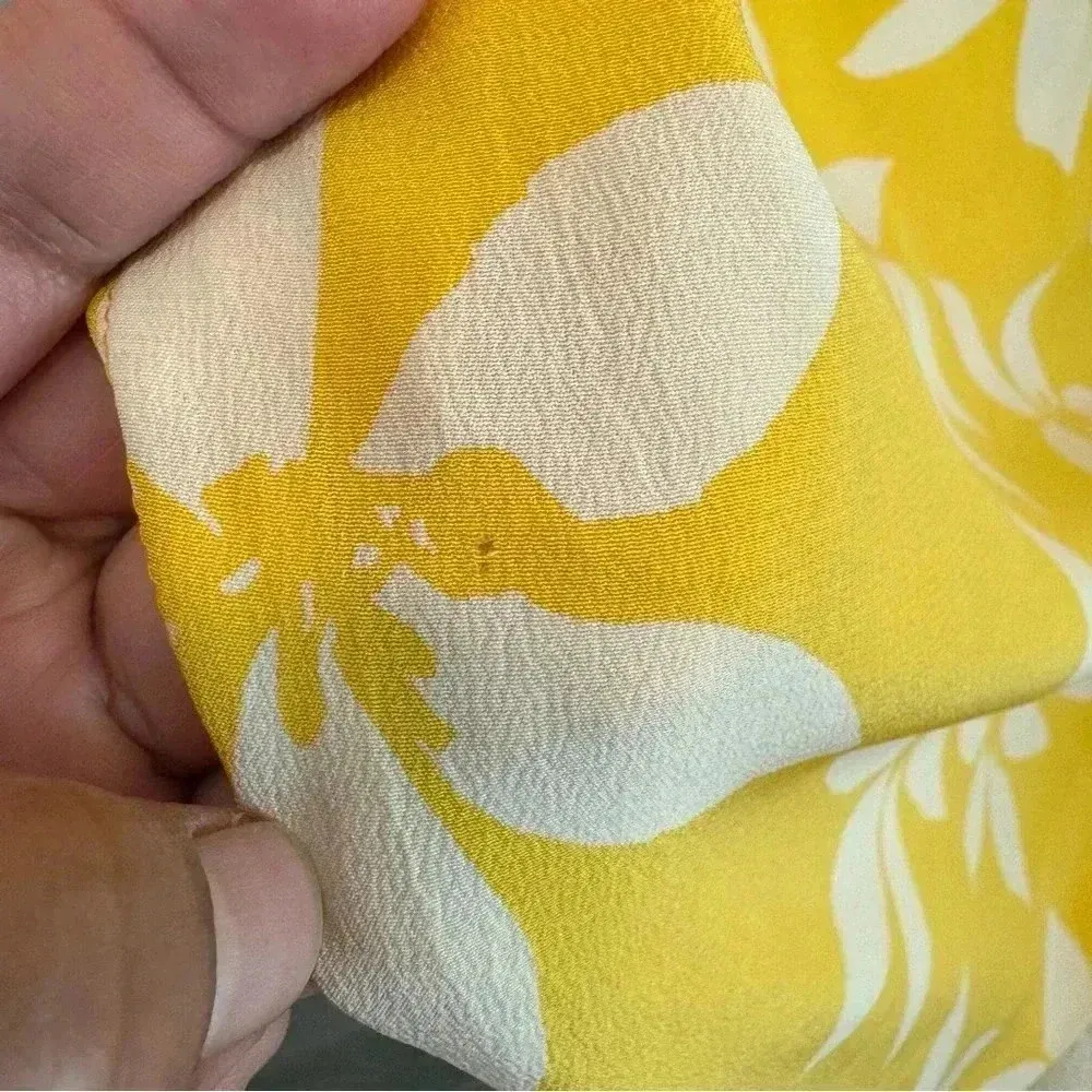 Vintage‎ Ungaro Parallele Paris silk Dress Yellow Size 12 - Image 15